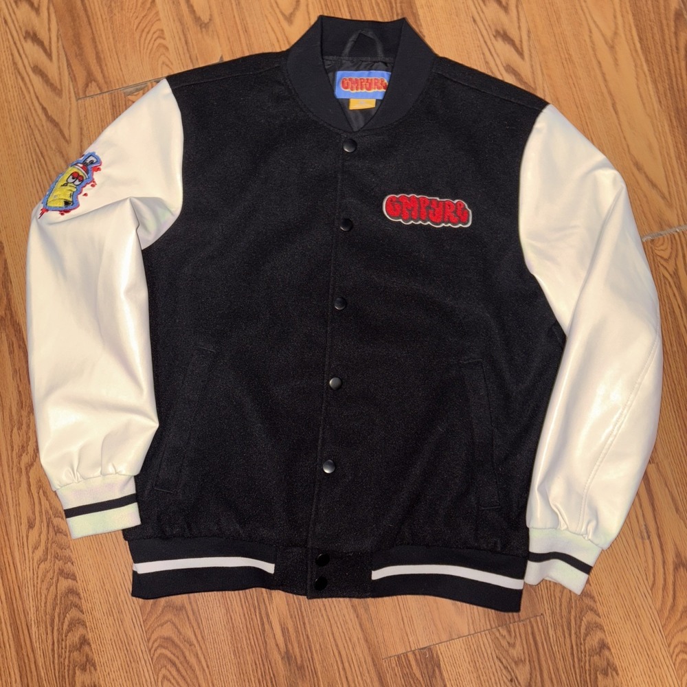 Empyre Cat A Tat Black And Cream Letterman Varsity Jacket‎ Size XL - Picture 2 of 3